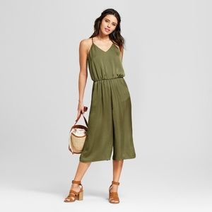 NWT Xhilaration Seaweed Green Jumpsuit LARGE